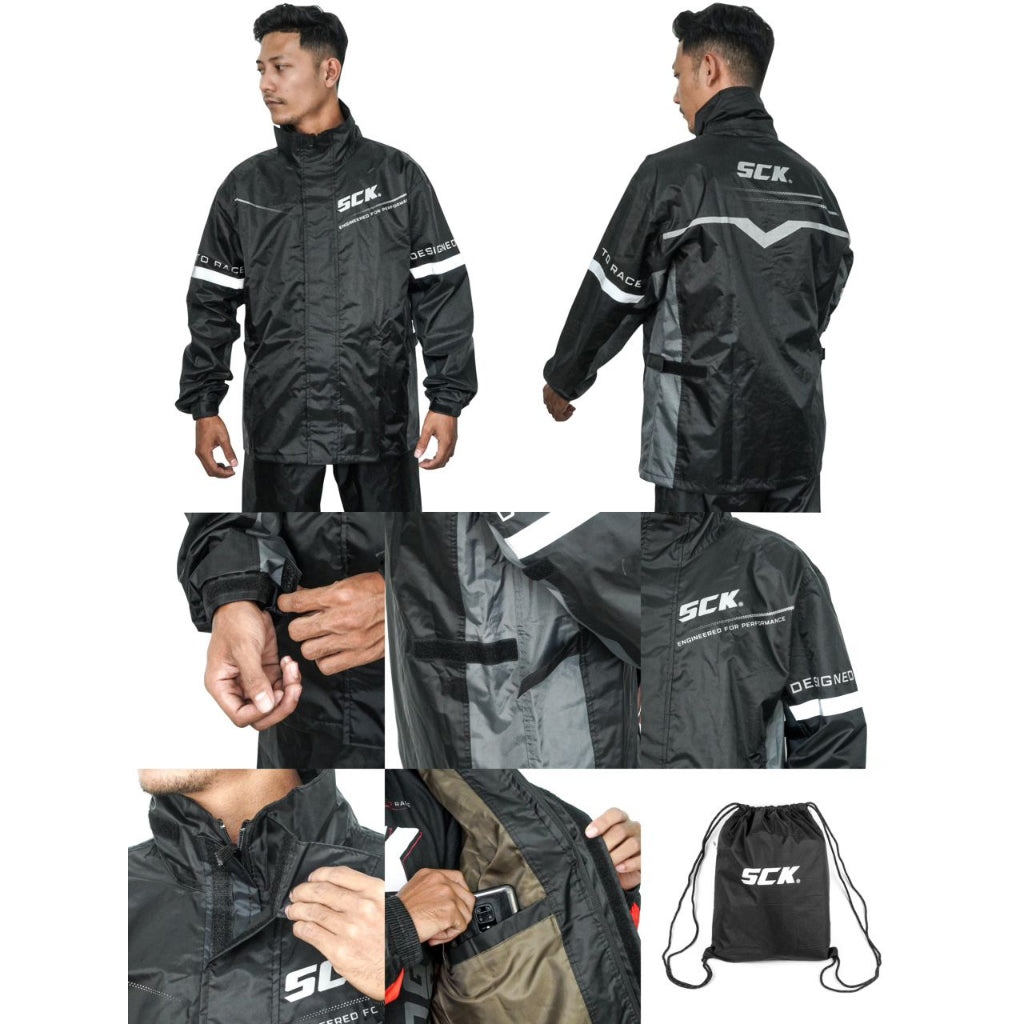 SCK Rain Coat SafeRide All-Weather Jacket - Rain Coat Waterproof Jacket