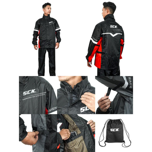 SCK Rain Coat SafeRide All-Weather Jacket - Rain Coat Waterproof Jacket